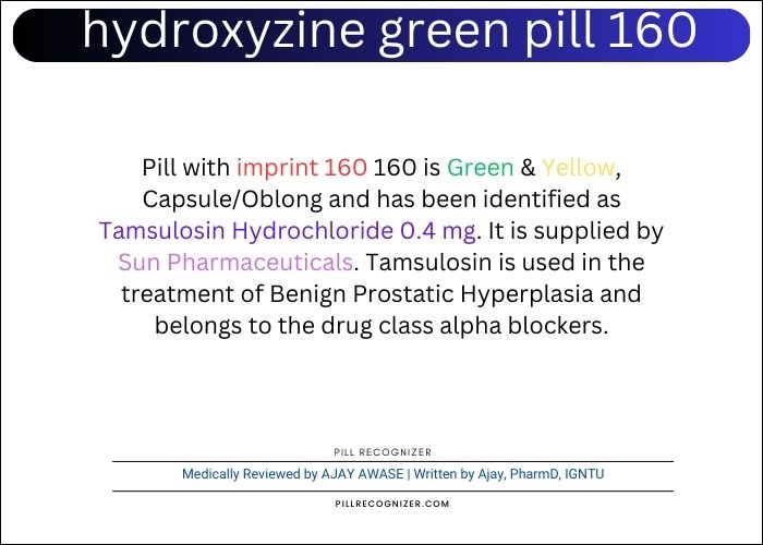hydroxyzine green pill 160