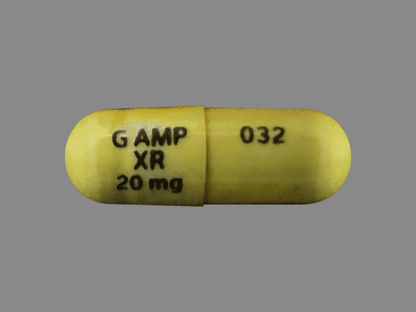 G AMP XR 20 mg 032 Pill Amphetamine  